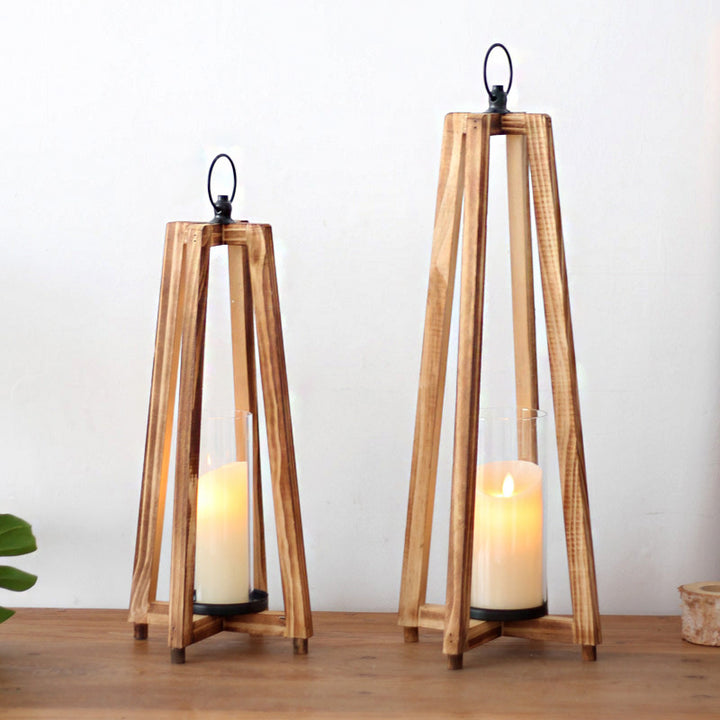 Stylish lantern made of wood Stornfield