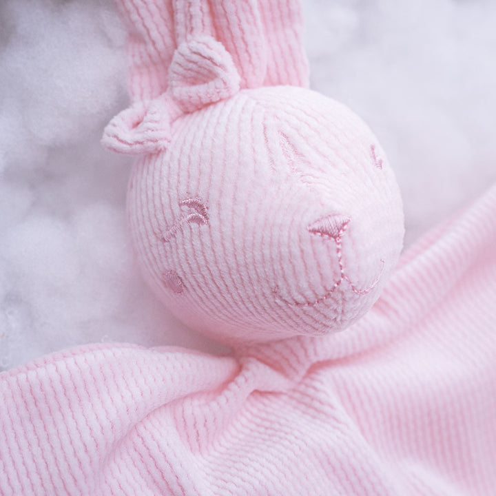 Plush Baby Comforter Cat Lovey with Corduroy Texture