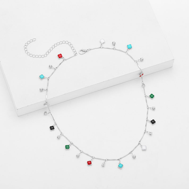 Floral Charm Silver Necklace Stornfield