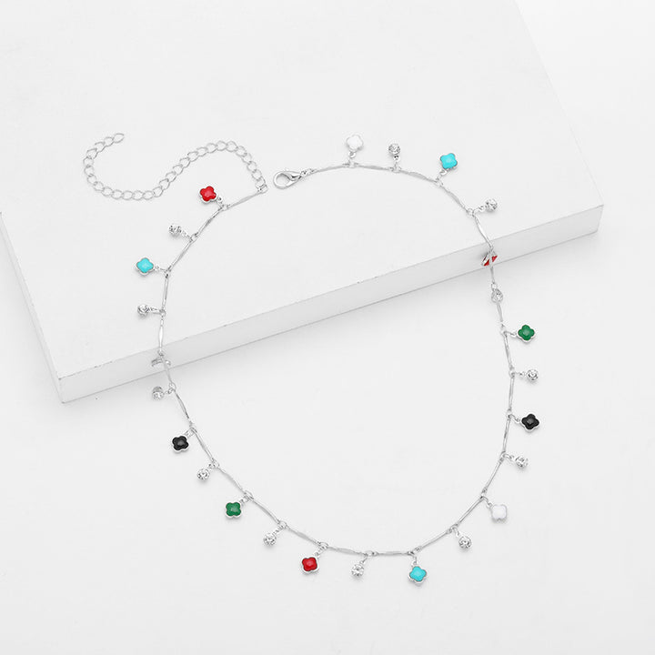 Floral Charm Silver Necklace Stornfield