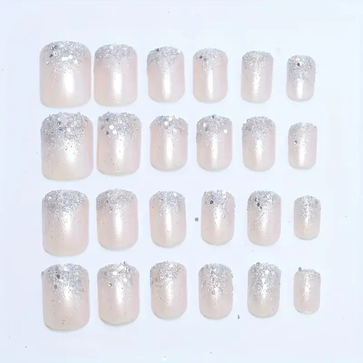 Glamorous Sparkling Square Press-On Nails Stornfield
