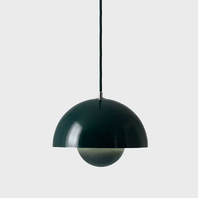 Scandinavian Pendant Light - Elegant 1-Light Semi-Round Lighting for Living Room and Bedroom | Stornfield