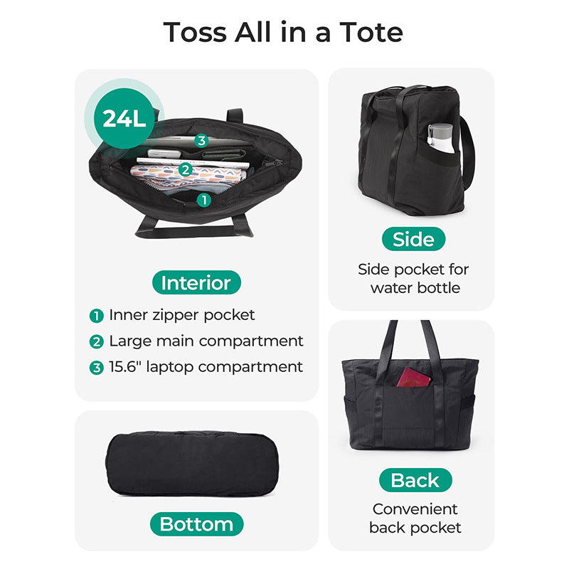 Spacious tote bag with side pockets Stornfield