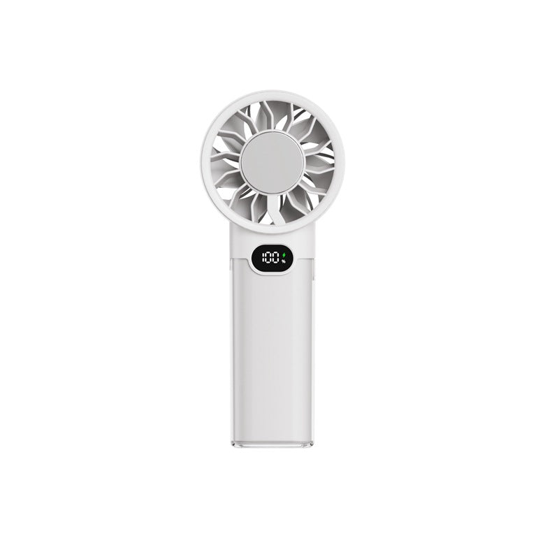 Unisex Handheld Rechargeable Cooling Fan with Smart LED Display Stornfield