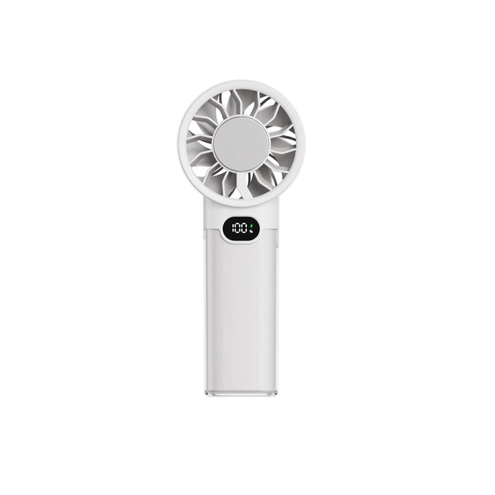 Unisex Handheld Rechargeable Cooling Fan with Smart LED Display Stornfield
