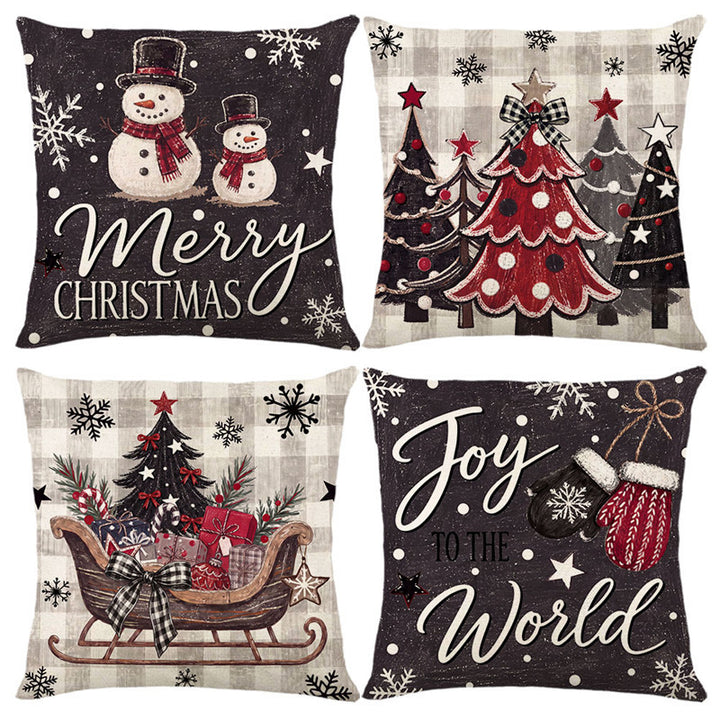 Rustic Christmas Sleigh Decorative Throw Pillow