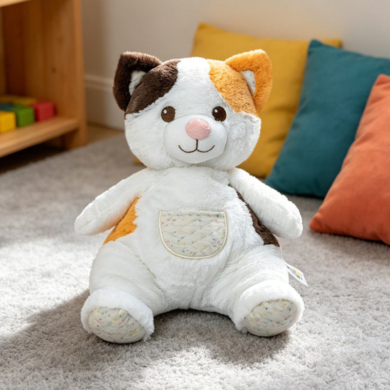 Plush Sit-Ready Puppy Nursery Companion with Quilted Front Pocket and Bean-Fill Base Stornfield