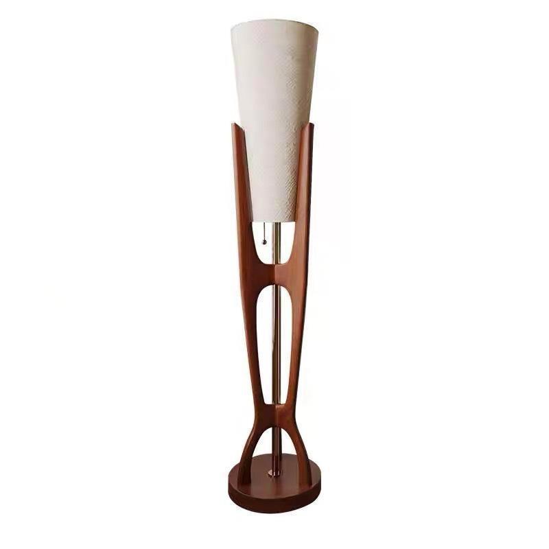 Sculptural Wooden Floor Lamp