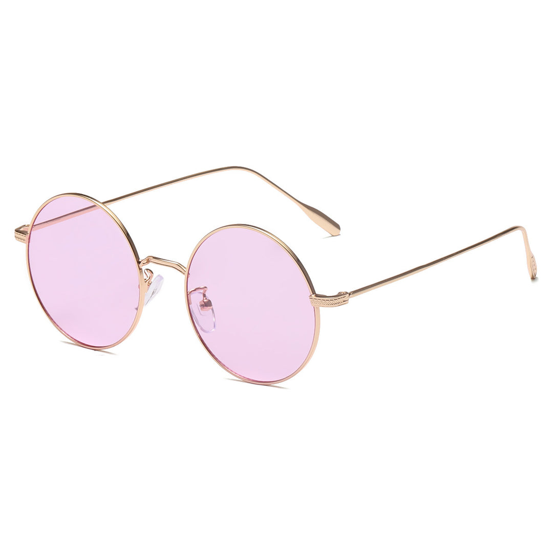 Women's round sunglasses with elegant metal frame and polarized lenses Stornfield