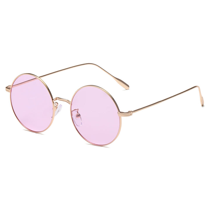 Women's round sunglasses with elegant metal frame and polarized lenses Stornfield