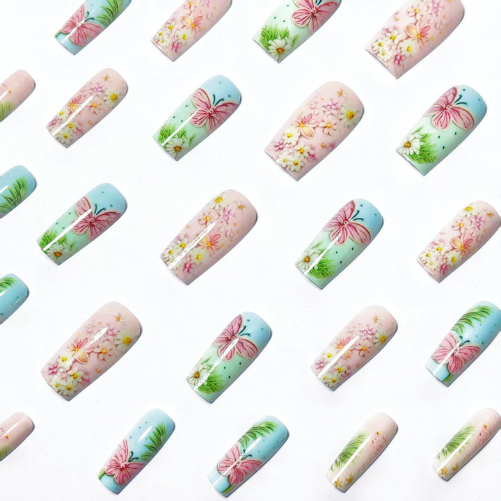 Creative Flower and Butterfly Art Nails Stornfield