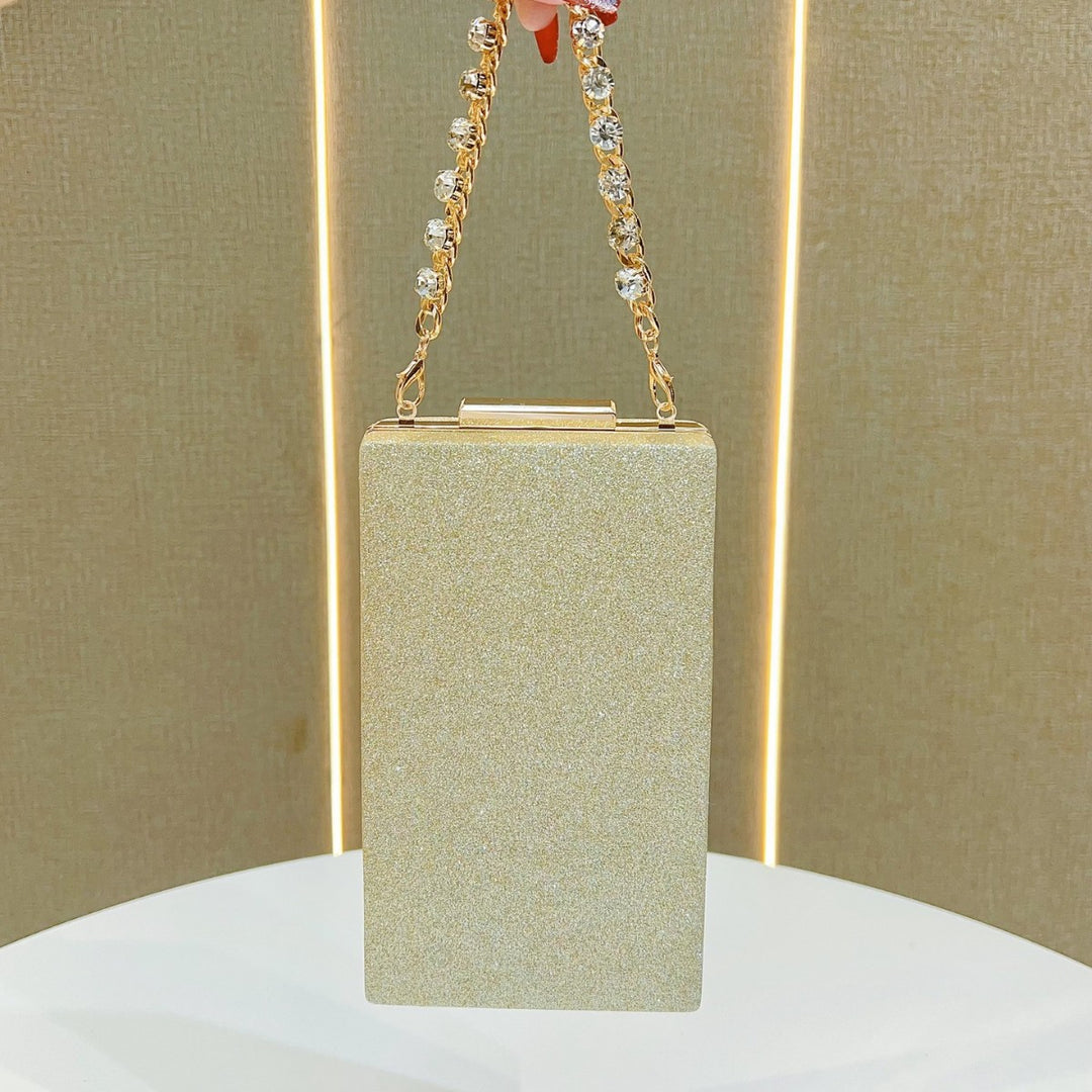 Elegant Crystal-Accented Evening Clutch