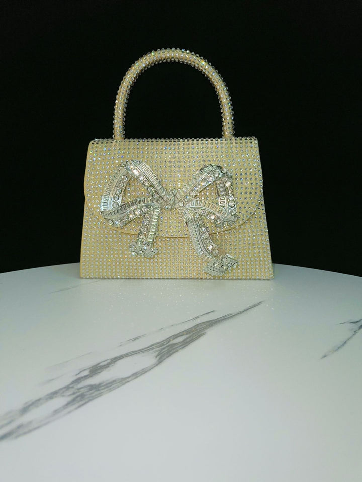 Rhinestone Bow Clutch