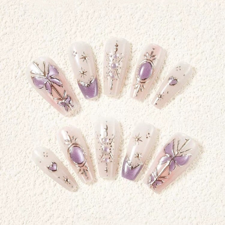Artistic Press-On Nail Art Extensions Stornfield