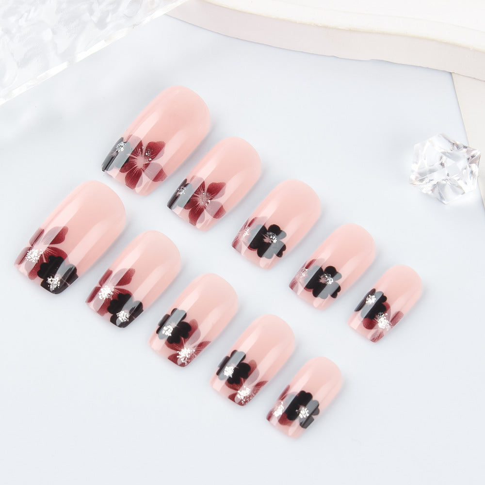 Elegant Floral Acrylic Press-On Nails Stornfield