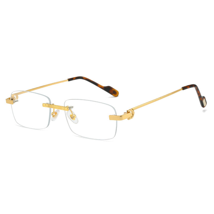 Women's fashionable rectangular sunglasses with delicate metal frame Stornfield