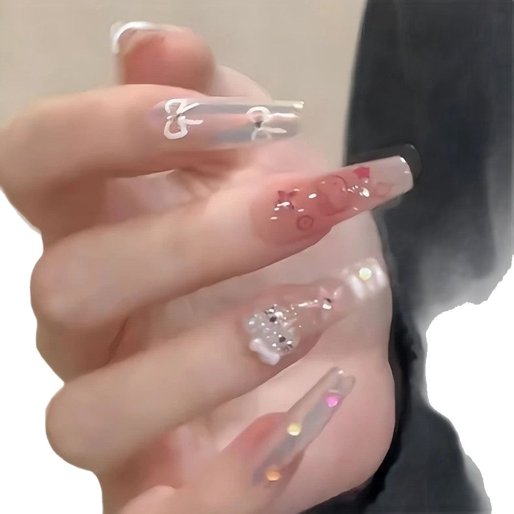 Whimsical Cartoon-Themed Press-On Nail Art Stornfield