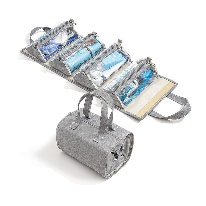 Practical cosmetic organizer bag with transparent compartments Stornfield