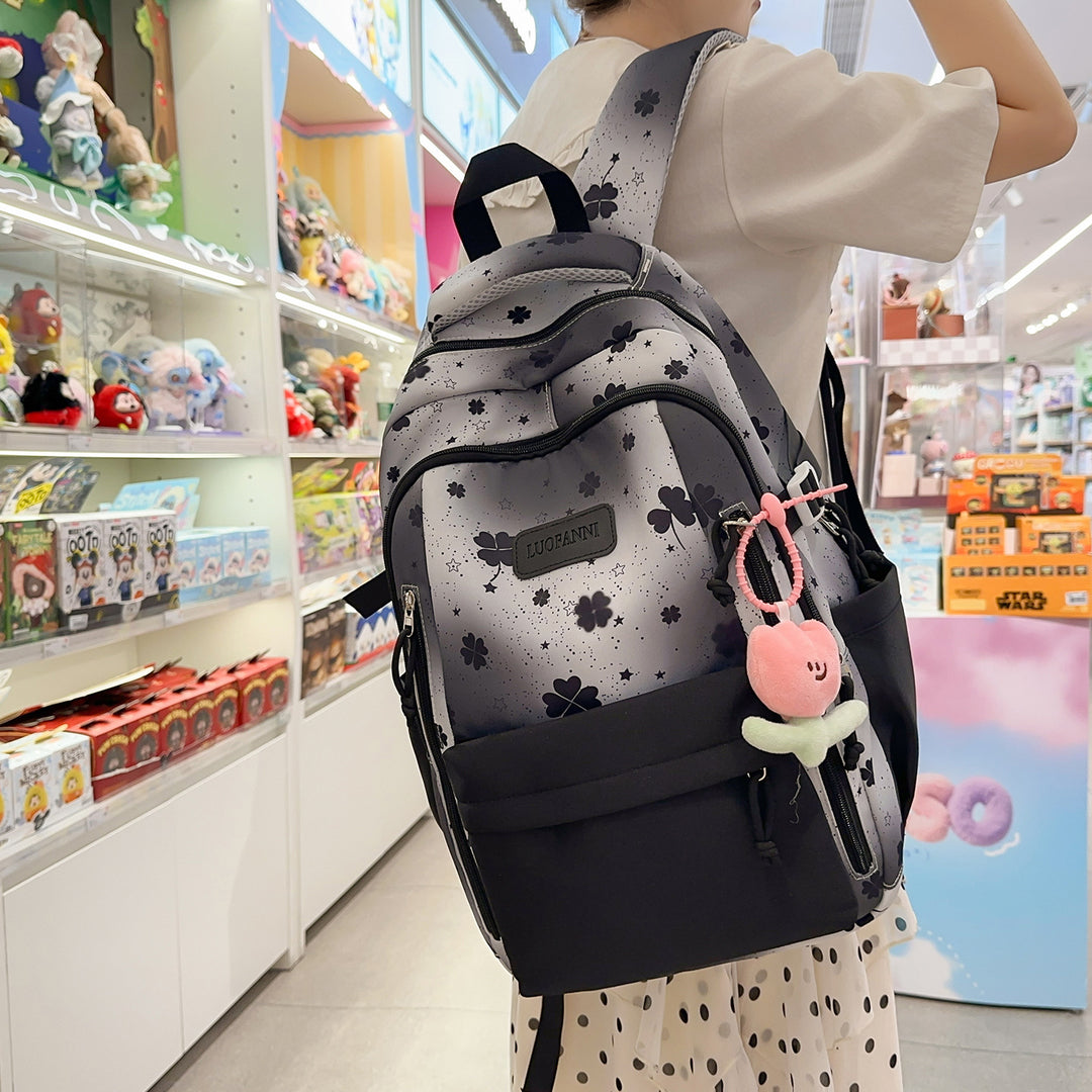 Stylish Floral Print Student Backpack Stornfield