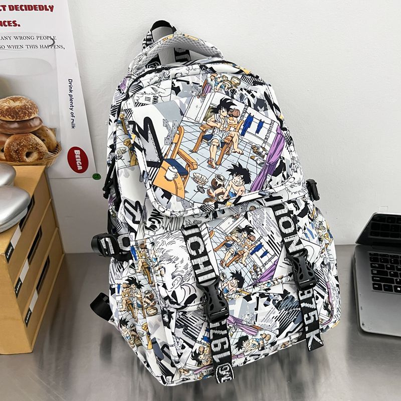 Backpack in Comic Design with Soft Plush Pendant Stornfield