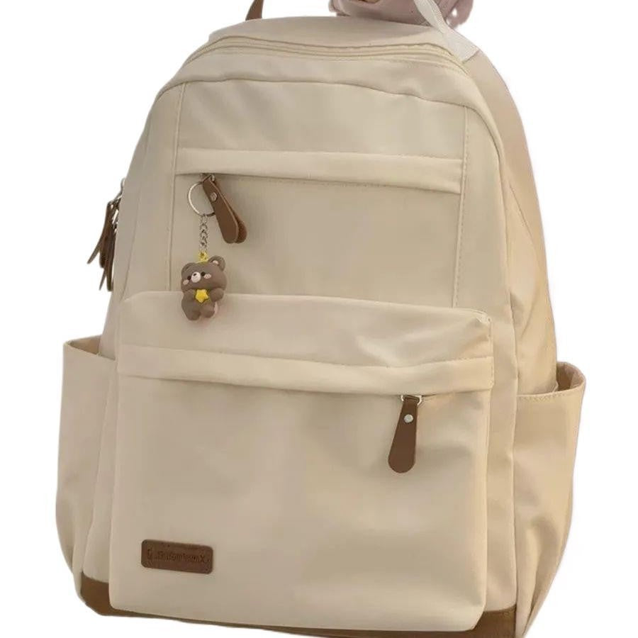 Fashionable leisure backpack with cute bear charm Stornfield