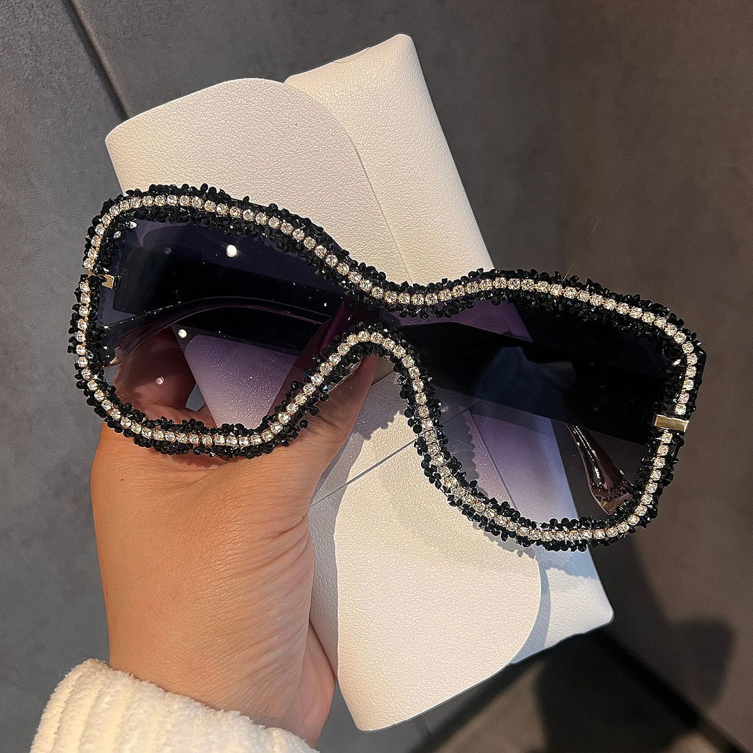 Women's Glamorous Sunglasses with Striking Crystal Frame Stornfield