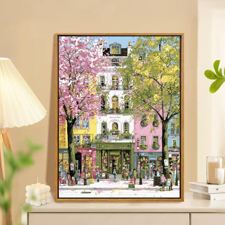Charming Springtime Market Landscape Wall Art Stornfield