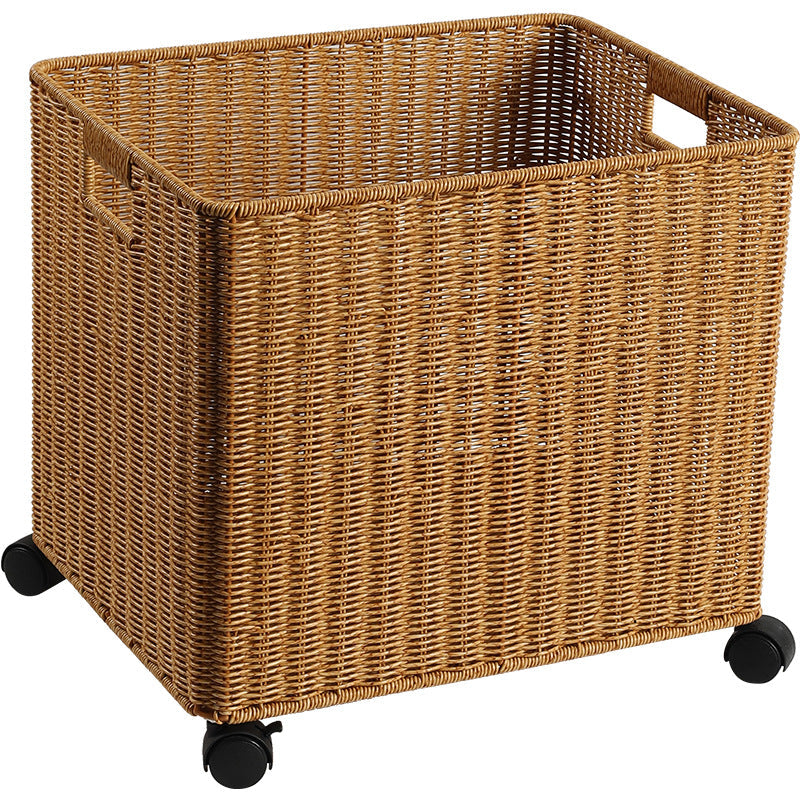 Rolling Woven Storage Basket Stornfield