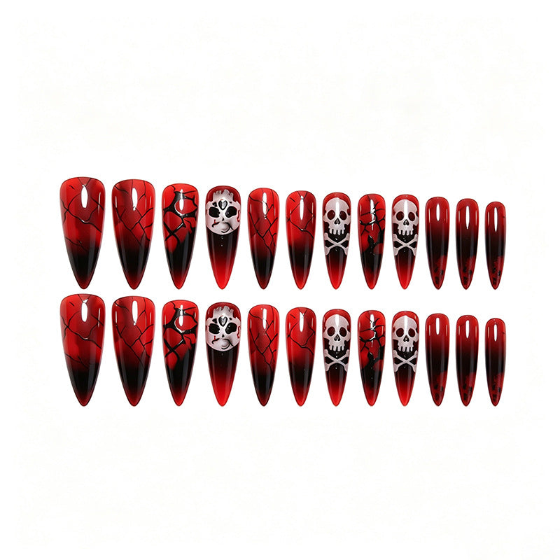 Creative Halloween Nail Art with Spider Web and Skull Designs Stornfield