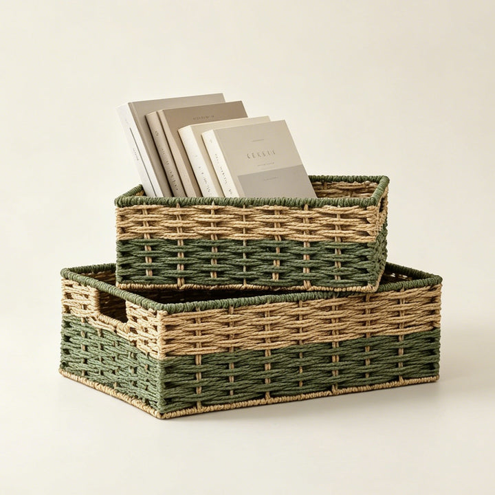 Handcrafted storage basket in natural design Stornfield
