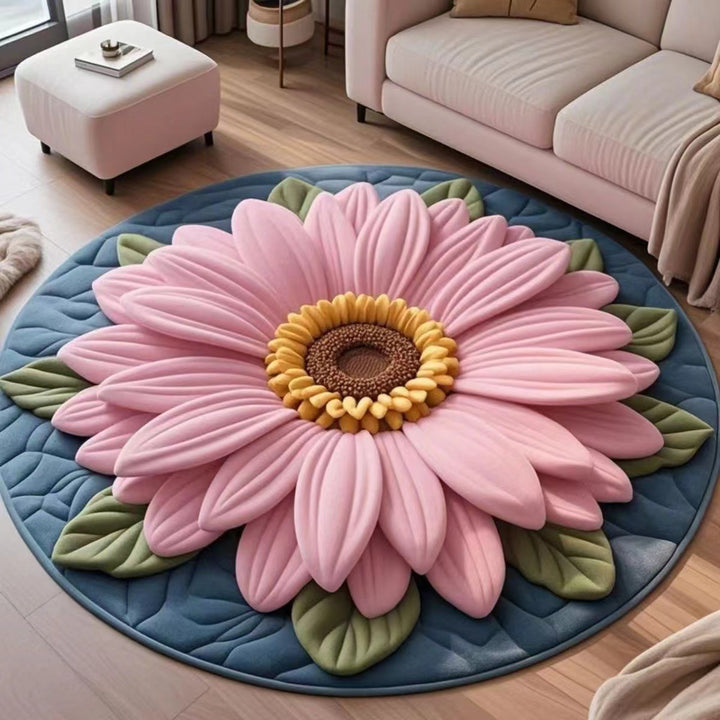 Floral Shaped Area Rug