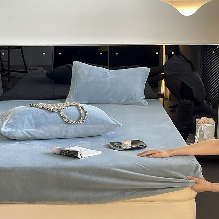 Premium Deep-Pocket Fitted Sheet Set with Silky Breathable Microfiber and Elastic Skirt