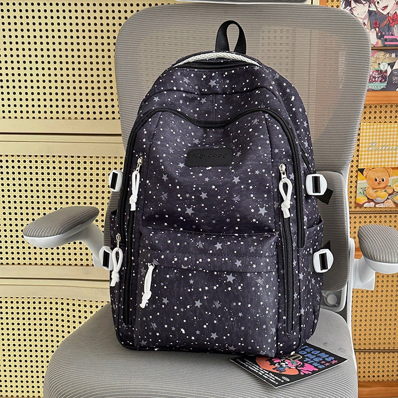 Lightweight Star-Patterned Backpack Stornfield