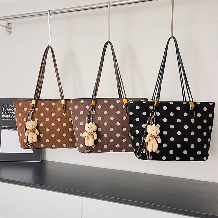 Spacious Polka Dot Tote Bag