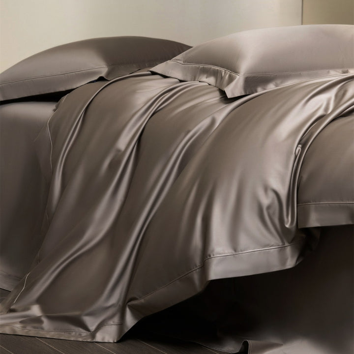 Silky-Feel Microfiber Duvet Cover Set with Deep-Fit Corners & Piped Shams