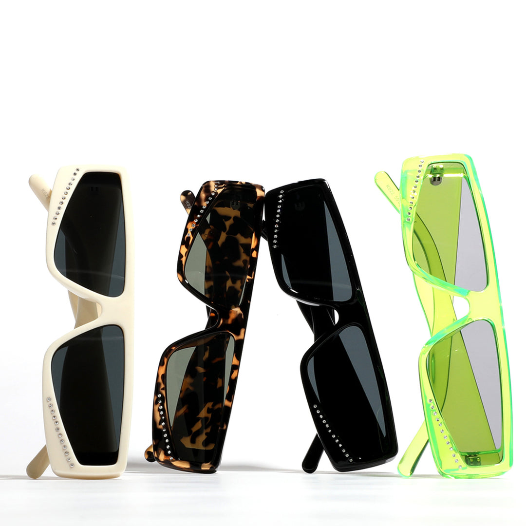 Women's oversized sunglasses with futuristic shape and stylish embellishments Stornfield