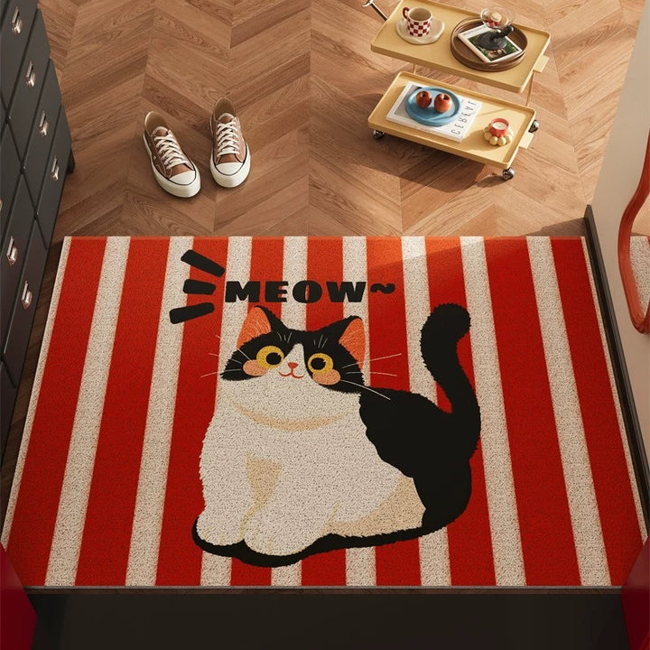 Cat-Themed Decorative Area Mat for Home Decor