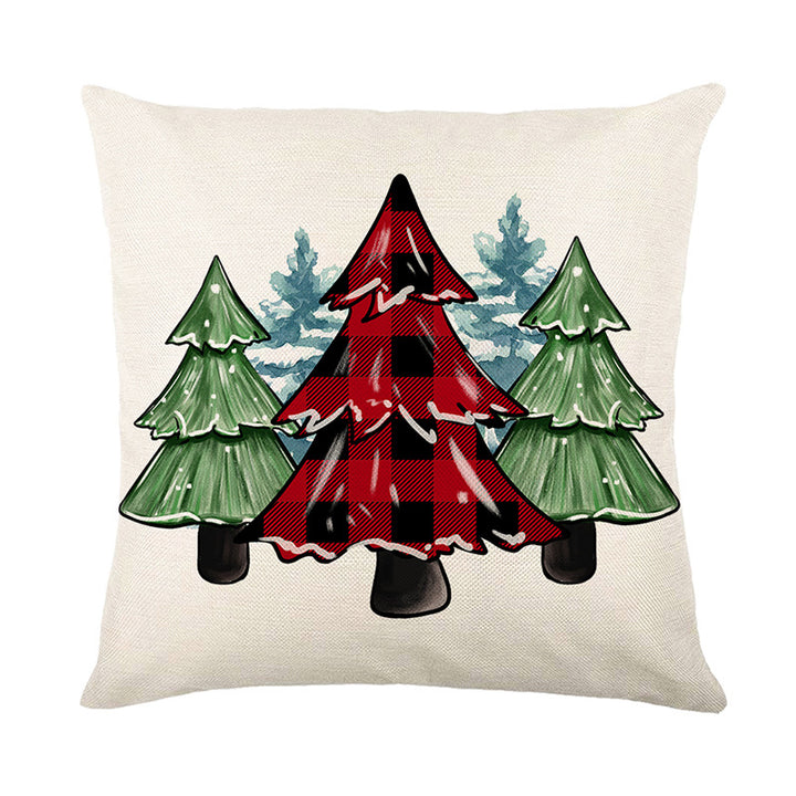 Buffalo-Check Holiday Believe Script Throw Pillow Cover