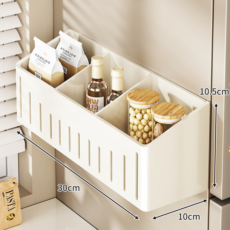 Magnetic Refrigerator Door Organizer with Multi-Compartment Storage