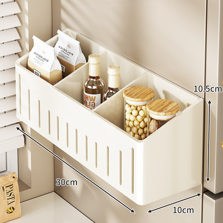 Magnetic Refrigerator Door Organizer with Multi-Compartment Storage