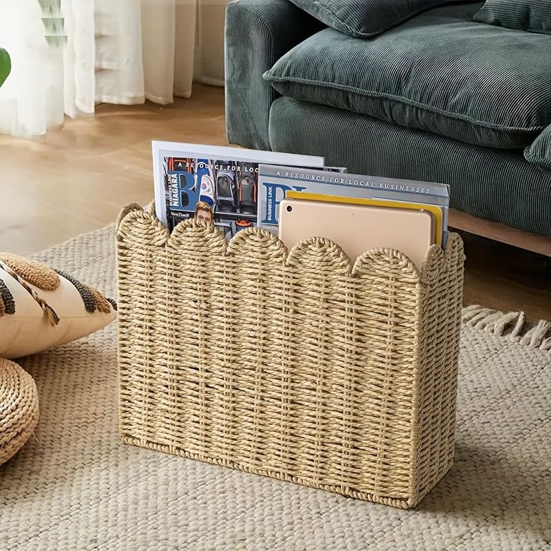 Decorative Woven Magazine Organizer Stornfield