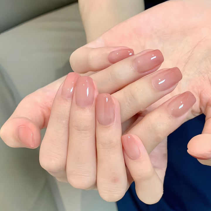 Glossy Medium-Length Press-On Nails