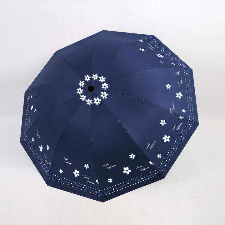 Women's Folding Umbrella with Floral Patterns and UV Protection Stornfield