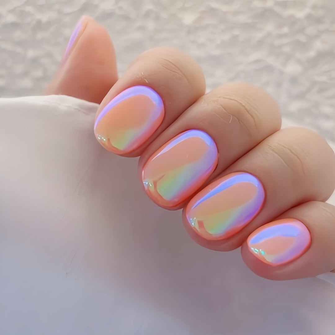 Iridescent Glossy Nail Tips Stornfield