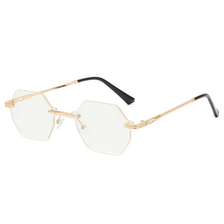 Women's hexagonal designer sunglasses with high-quality metal frame Stornfield
