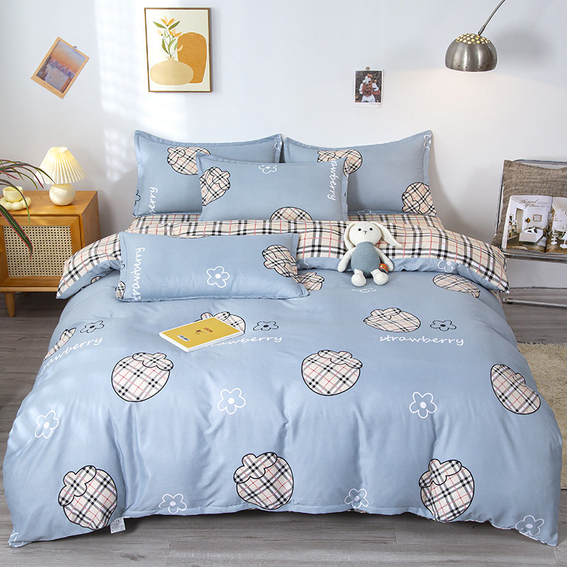 Modern Grid Pattern Comforter Set