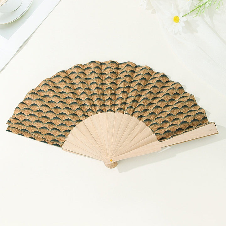 Women's handmade fan with floral motifs Stornfield