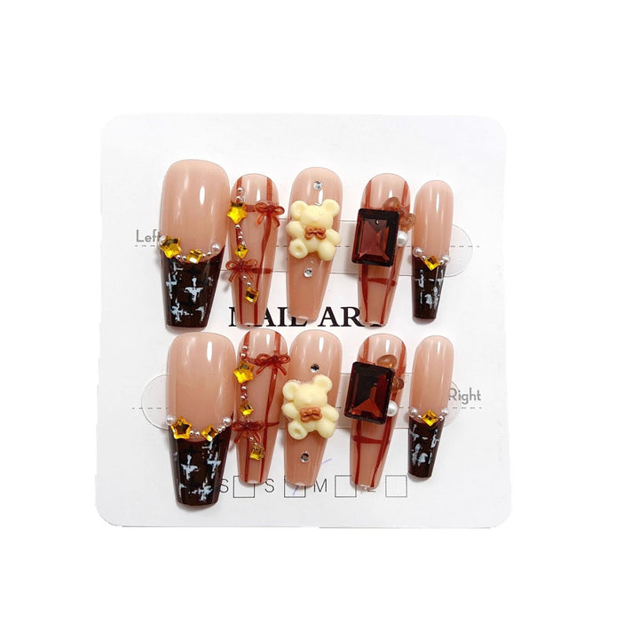 Artificial nails with decorative 3D embellishments Stornfield