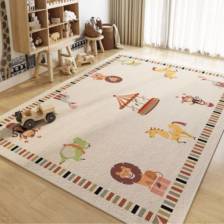 Children's Playful Cat-Themed Area Rug Stornfield