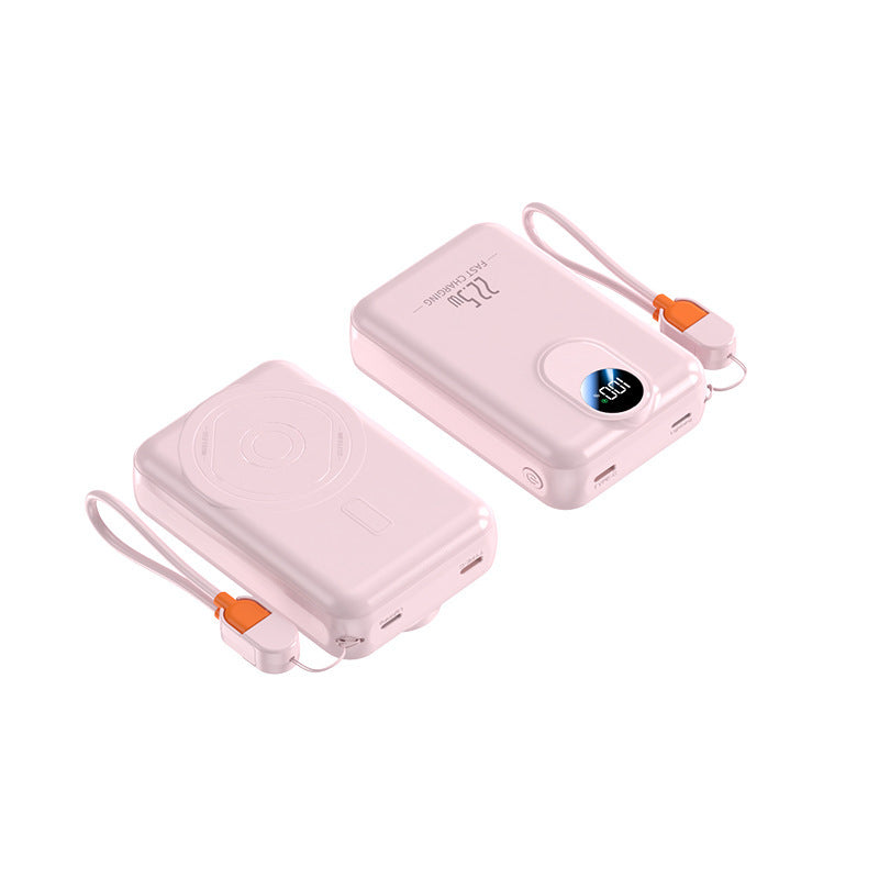 Portable power bank with integrated wireless charging function and digital display Stornfield